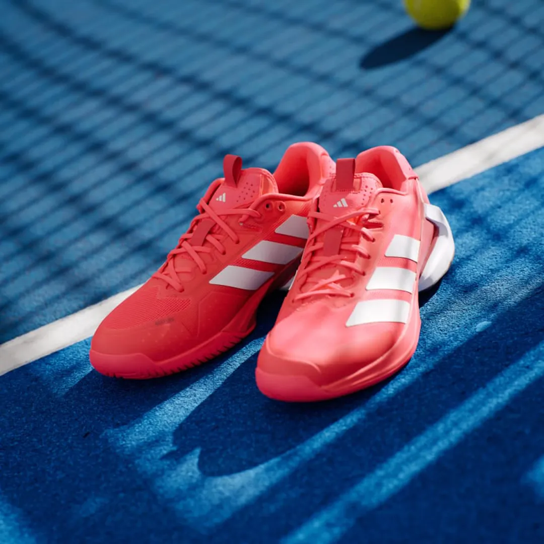 Adidas Adizero Ubersonic 5 All Court Tennis Shoes (Mens) - Lucid Red/Zero Metalic/Aurora Ruby