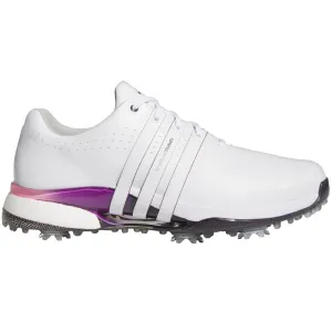 adidas Tour360 24 Spiked Waterproof Shoes - Ftwr White/Shadow Fig/Aurora Black