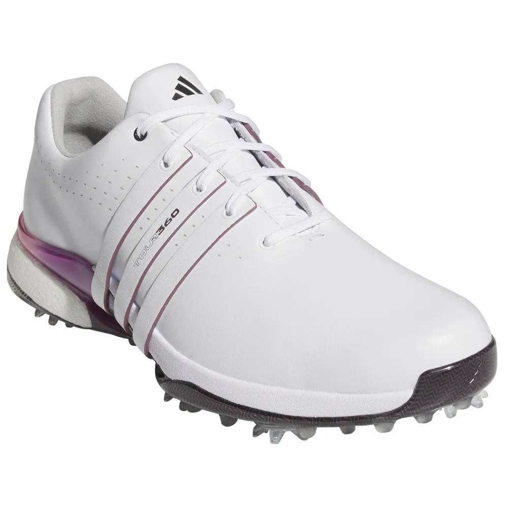 adidas Tour360 24 Spiked Waterproof Shoes - Ftwr White/Shadow Fig/Aurora Black