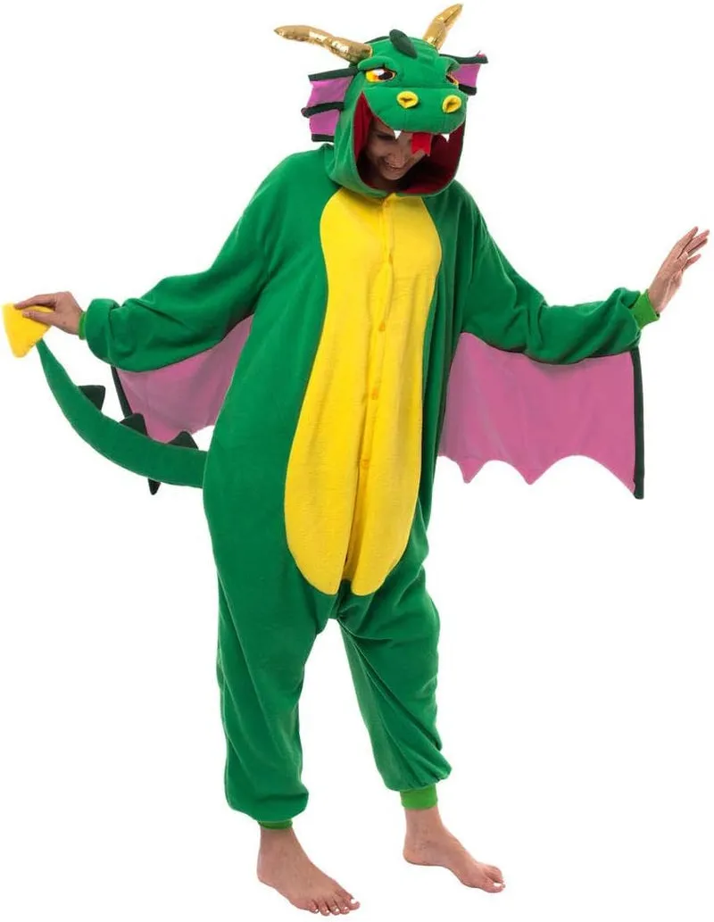 Adult Dragon Pajama Halloween Costume