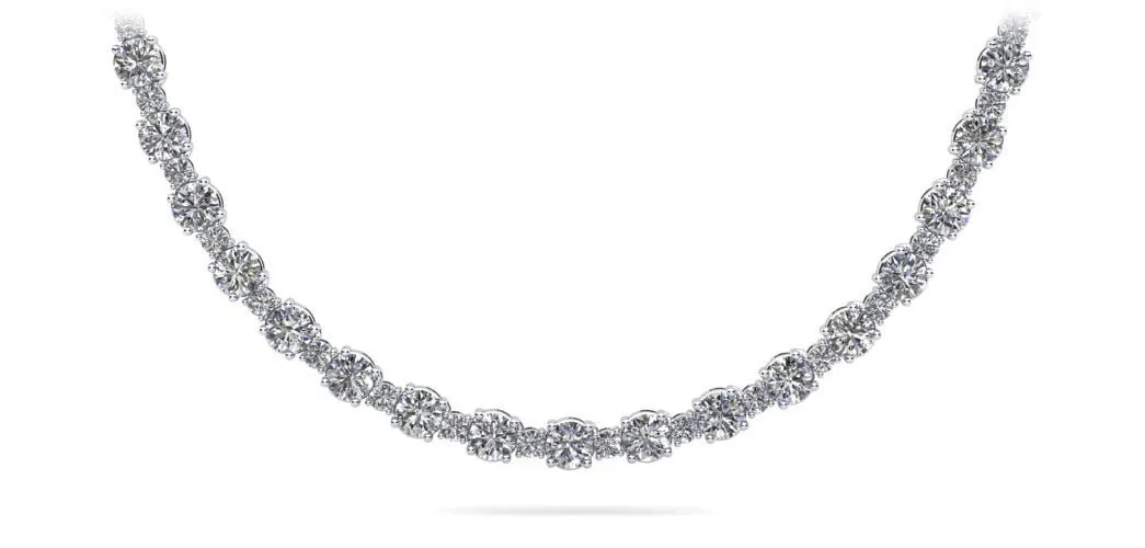 Affectionately Yours Diamond Tennis Lab-Grown Diamond Necklace with 14.91 ct.(finished) 2mm, 3.6mm