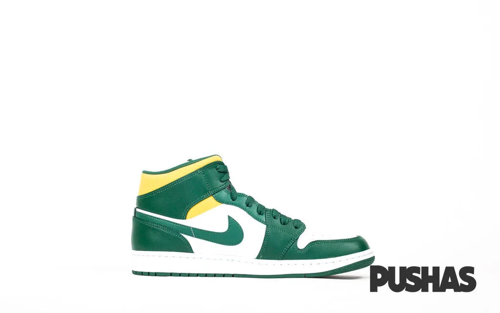 Air Jordan 1 Mid 'Green & Gold'