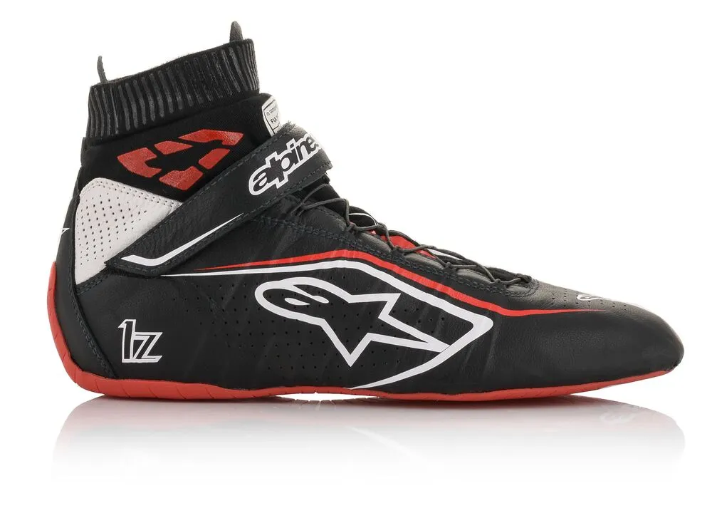 ALPINESTARS 2715020_123_11 TECH 1Z v2 Race shoes, FIA 8856-2018, black/white/red, size 44 (11)