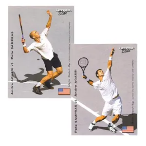 Andre Agassi vs Pete Sampras Major Match Up Tennis Collector Card