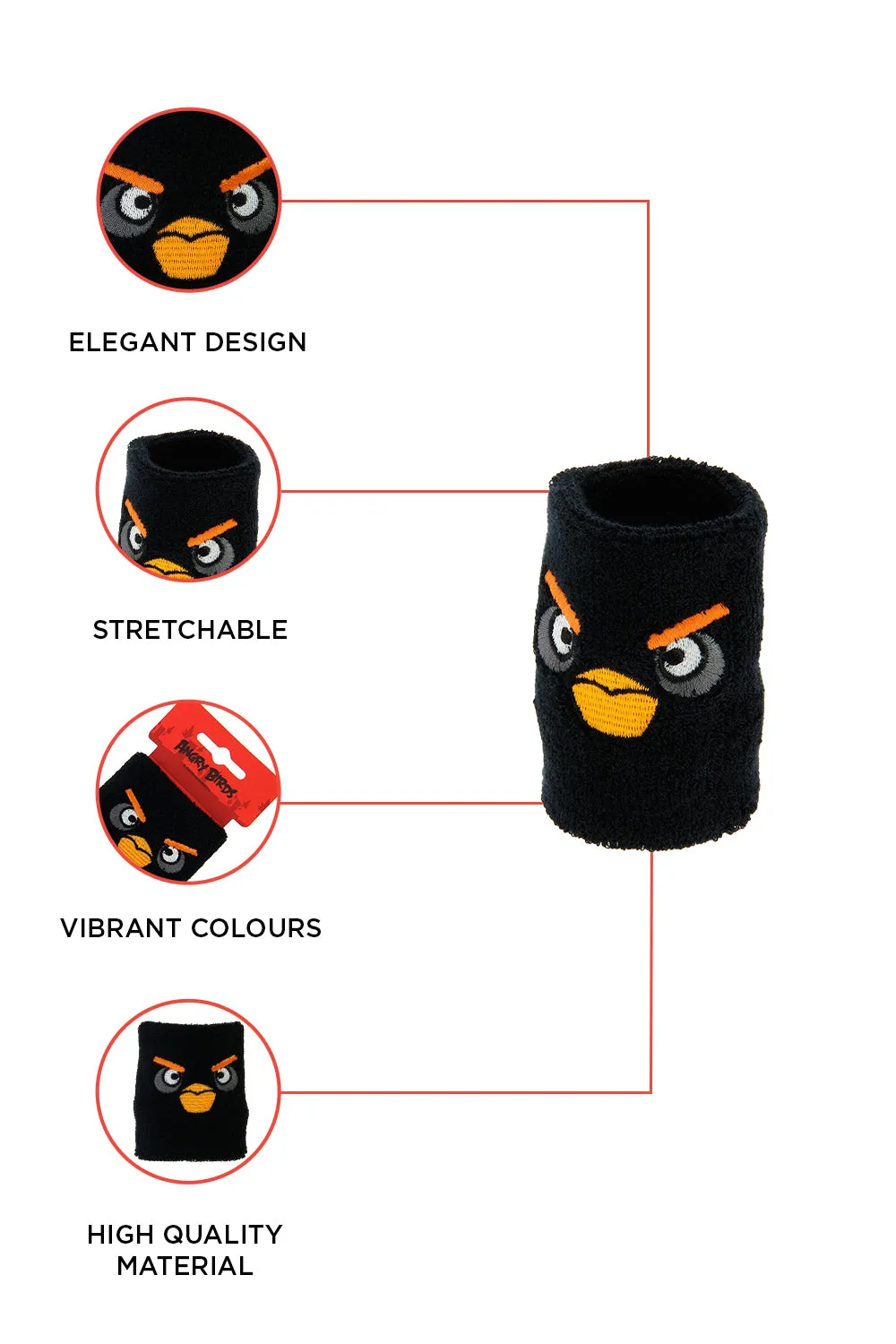 Angry Birds Wrist Band (Black)