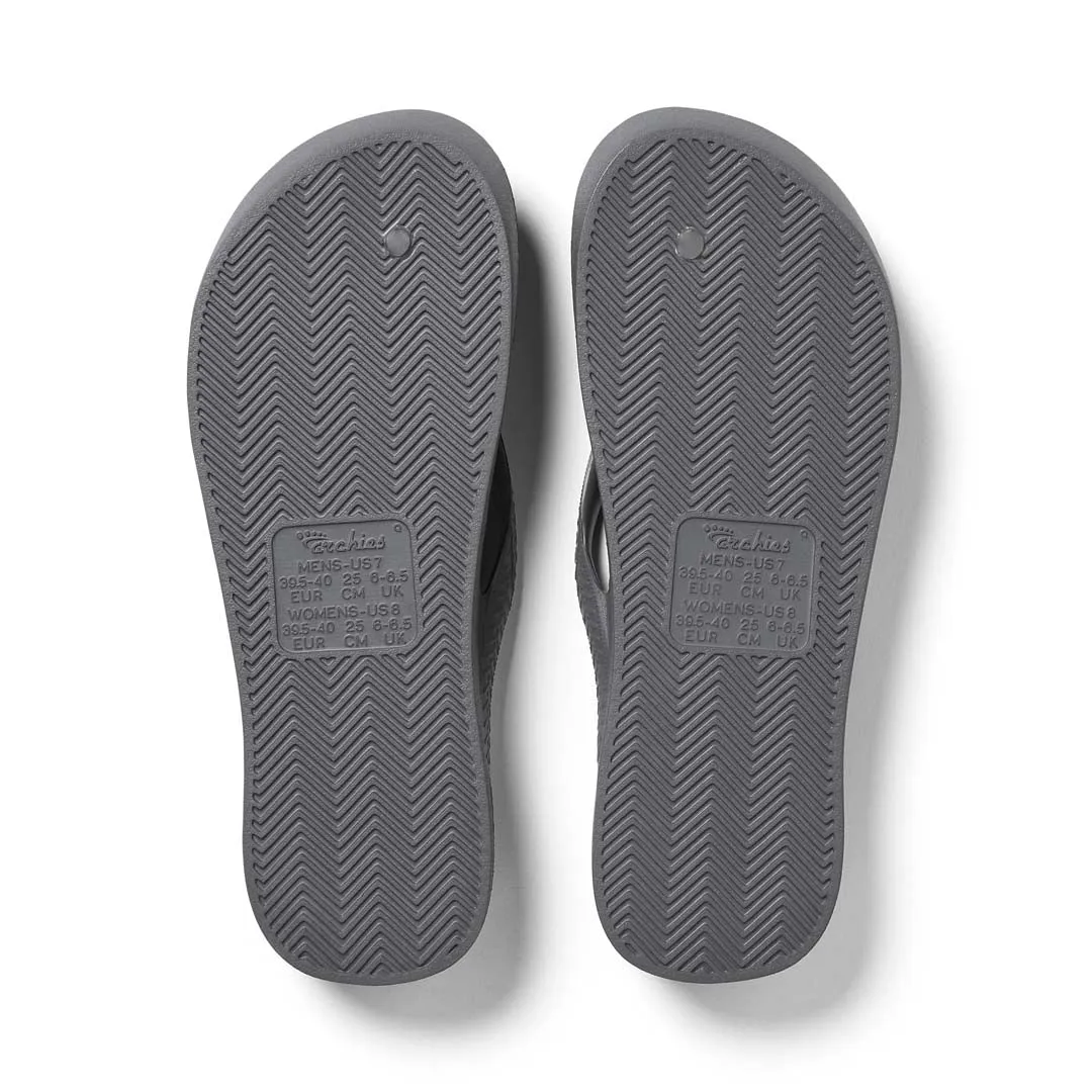 Archies Charcoal Arch Support Thongs