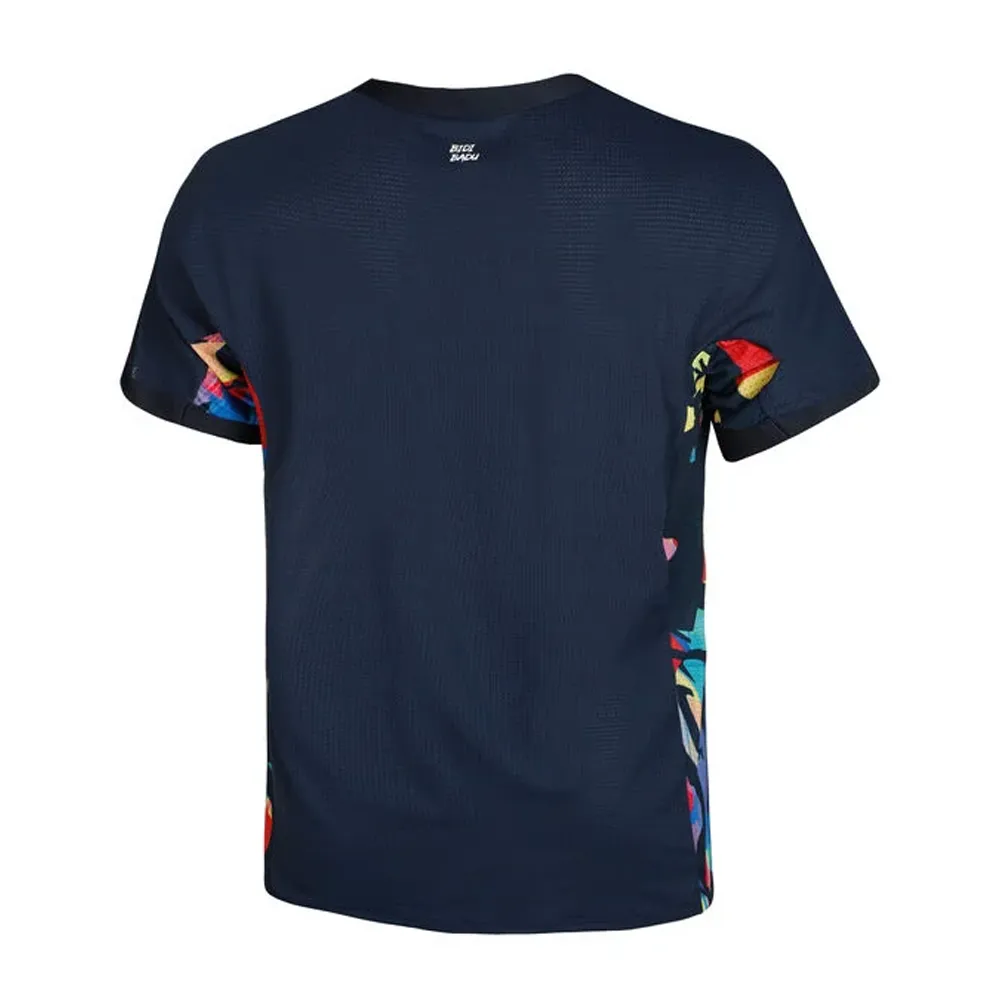 Bidi Badu Wild Arts V-Neck Tee (Men's) - Dark Blue/Red/Mixed