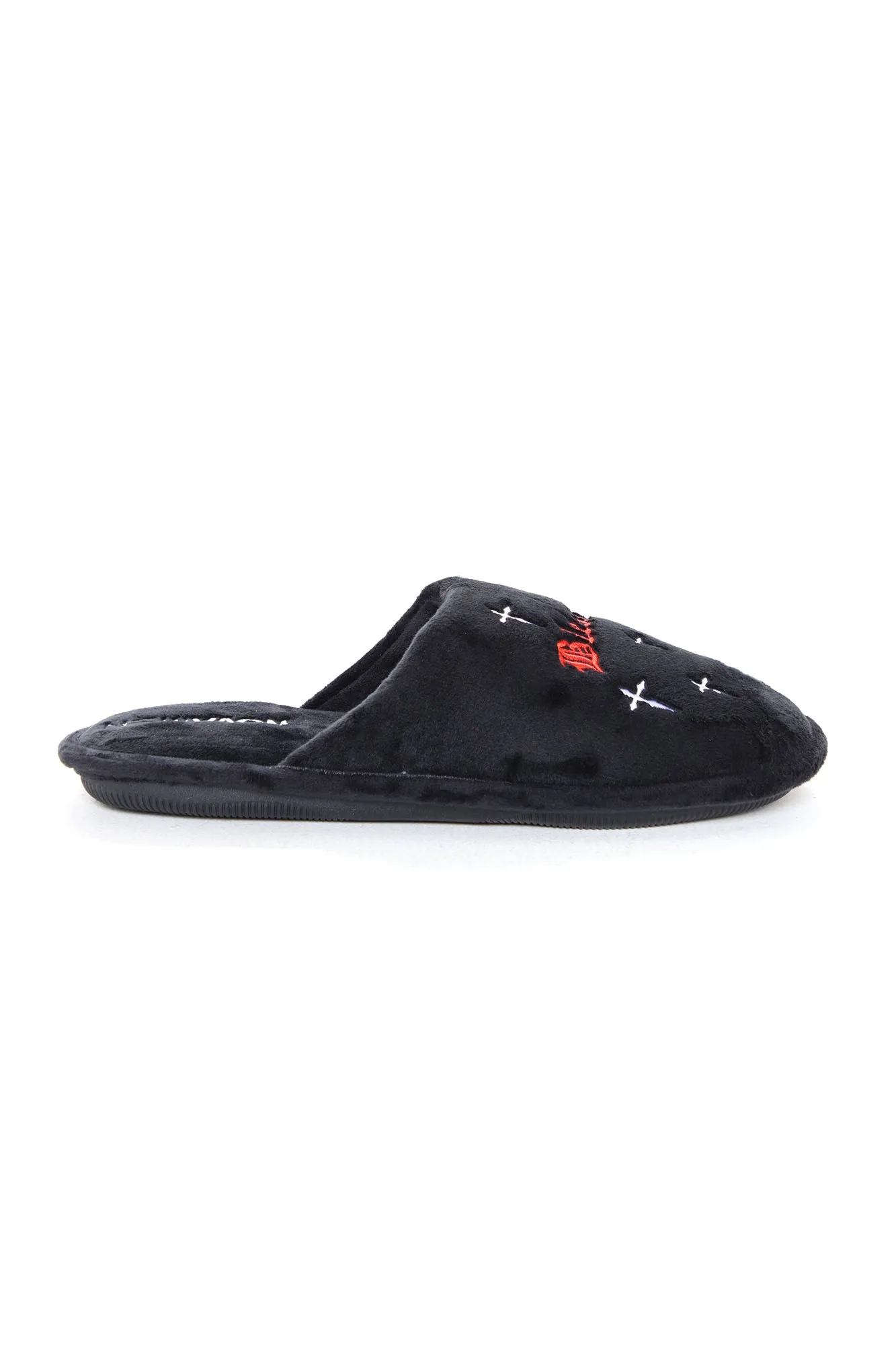 Blessed Cross Slippers - Black/Red