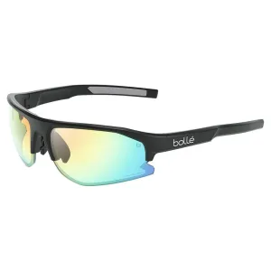 Bolt 2.0 Tennis Sunglasses Black Matte and Phantom Clear Green