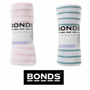 Bonds Baby Girls Boys Newbies Knit Wrap Blanket Pink Stripe Green Stripe Bycpa