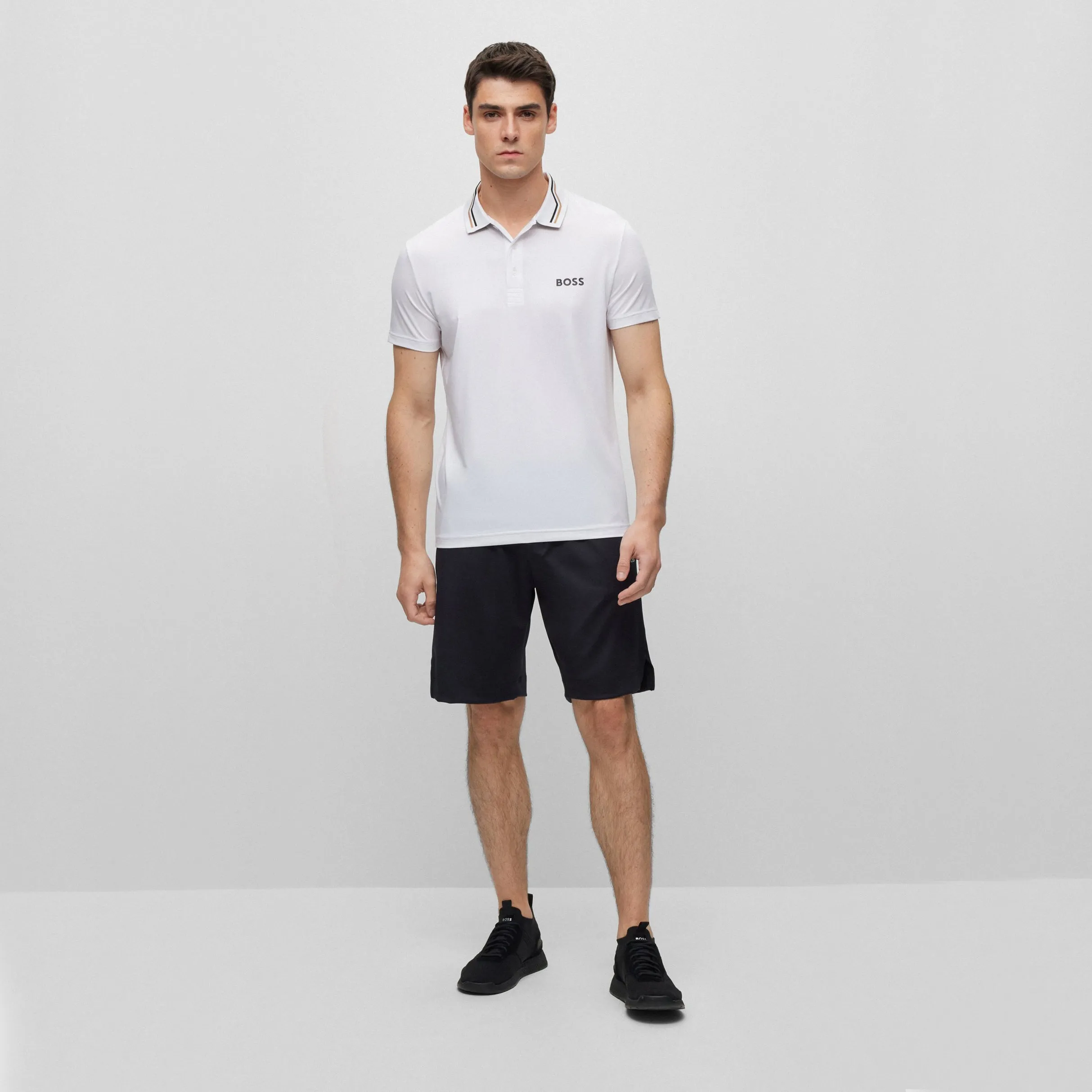 Boss Paddytech Golf Polo Shirt - White