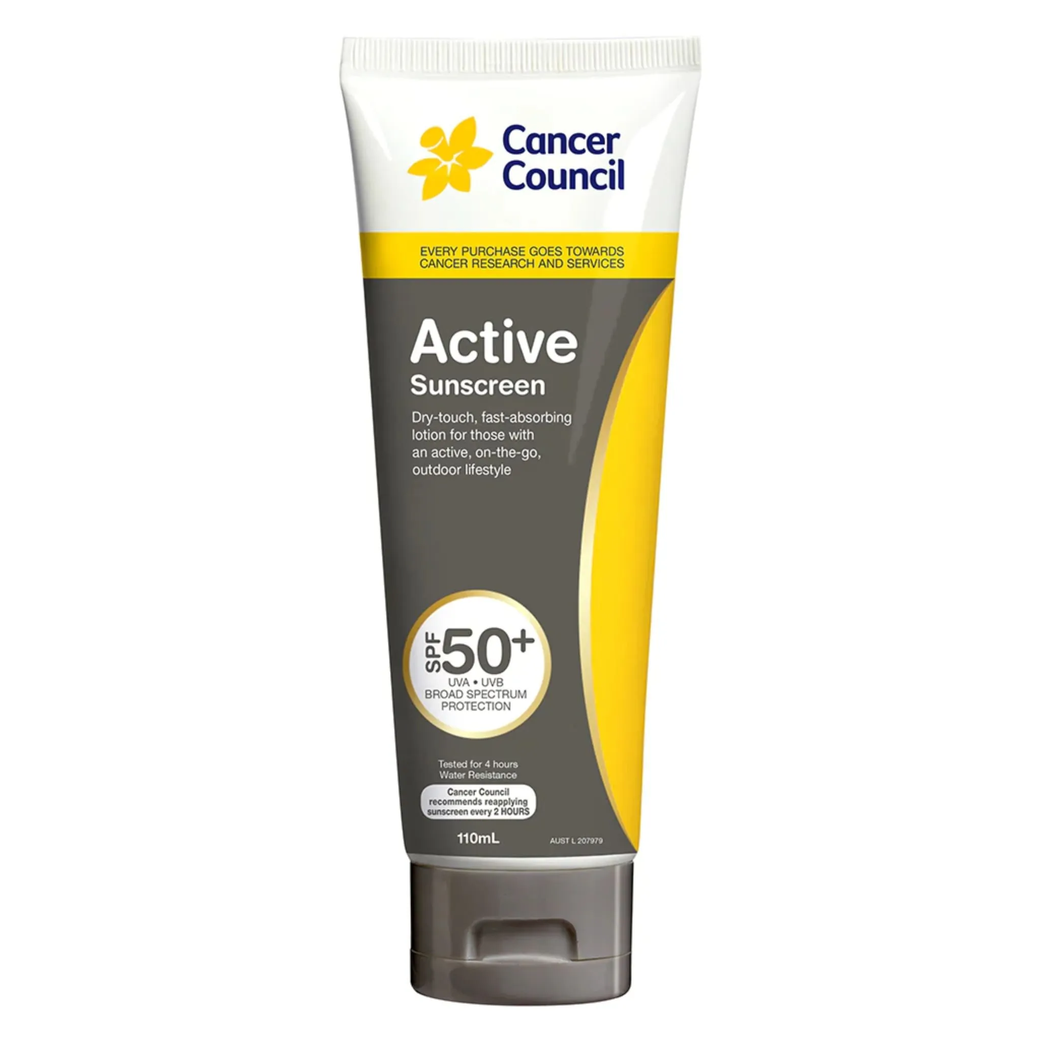 Cancer Council Active Sunscreen Spf50 110Ml