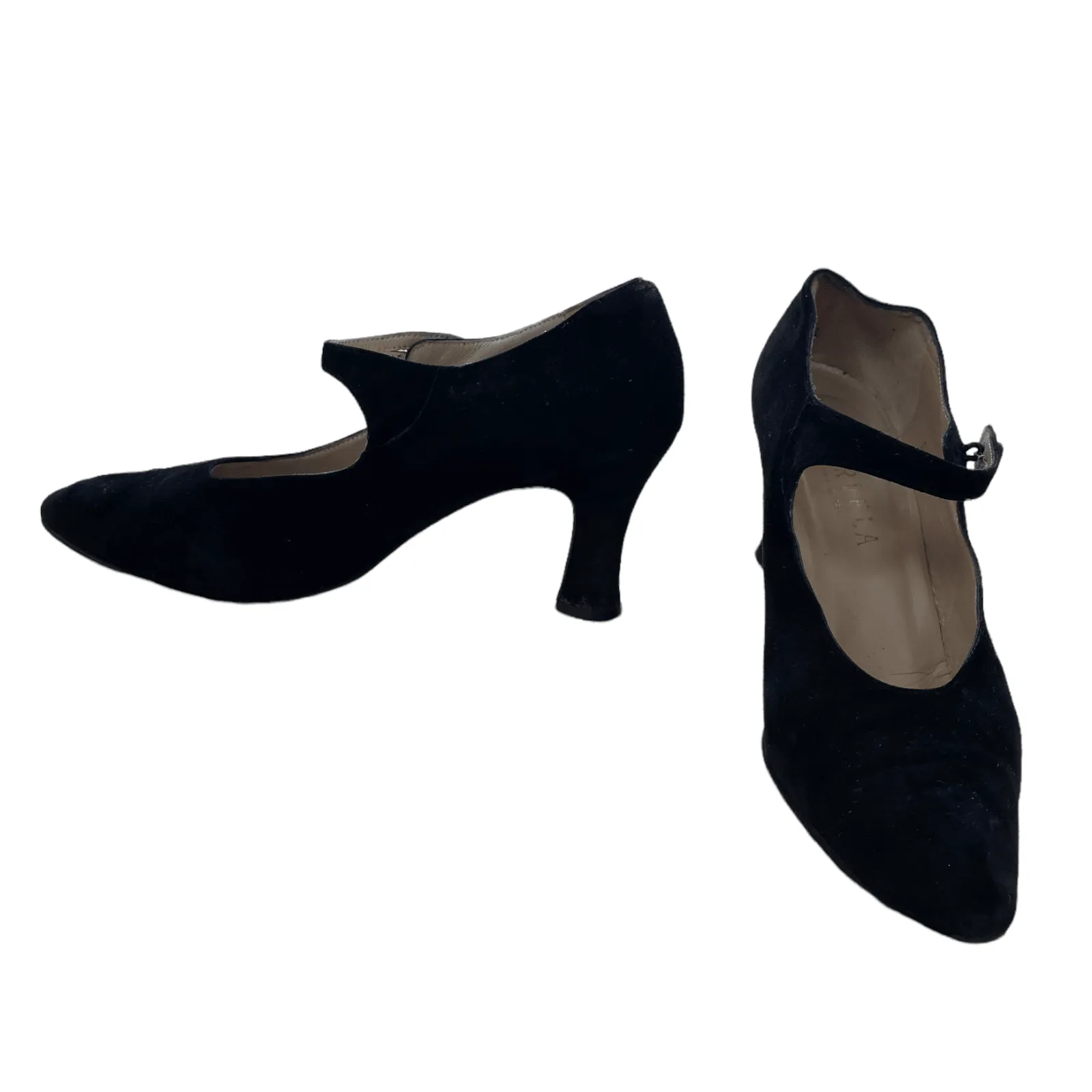 Carvella Suede Mary Jane Shoes Black UK 5.5 EU 38.5