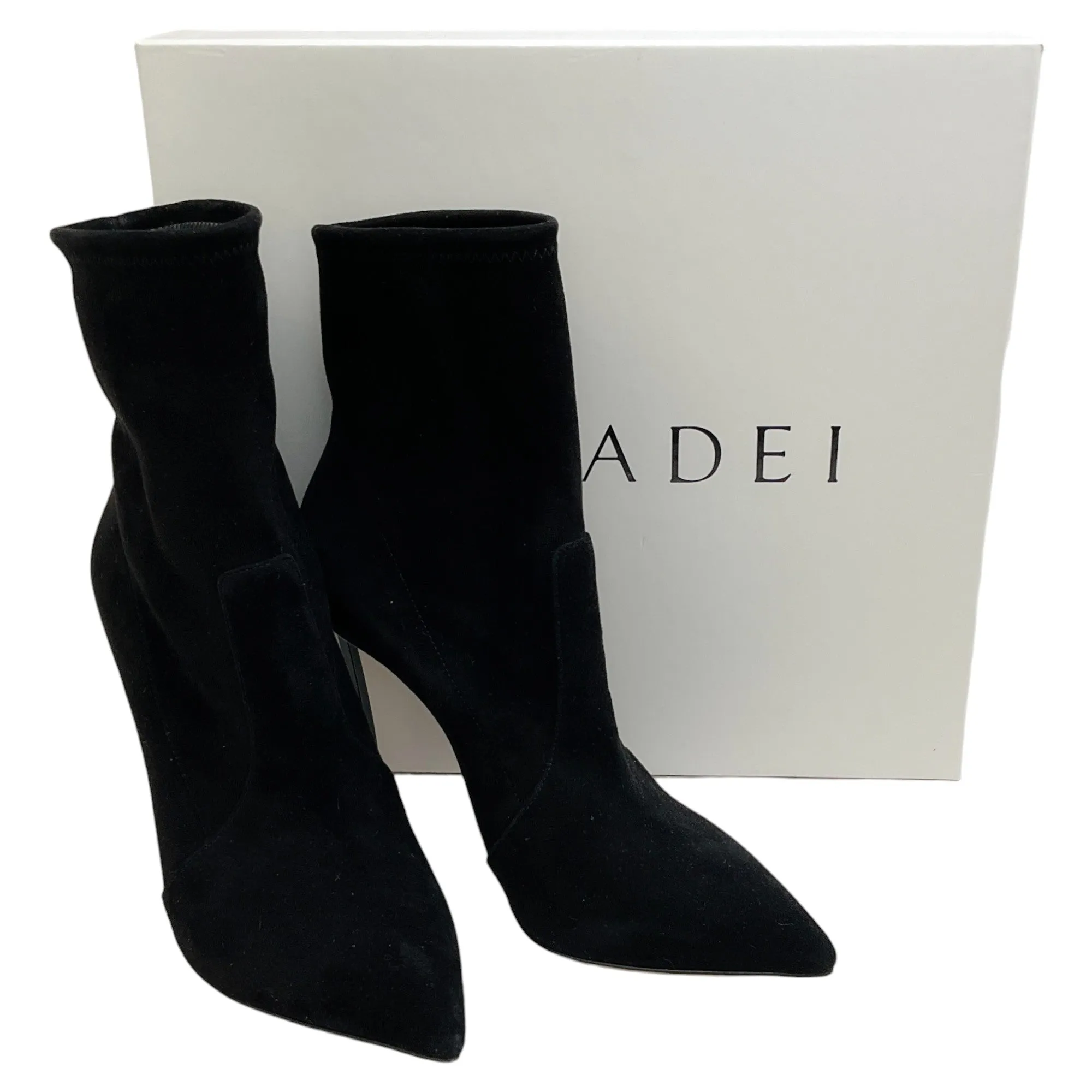 Casadei Black Suede Sock Booties