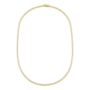 Classic Yellow Gold Diamond Tennis Necklace