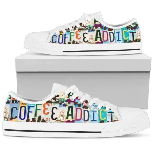 Coffee Addict Low Top Shoes Women