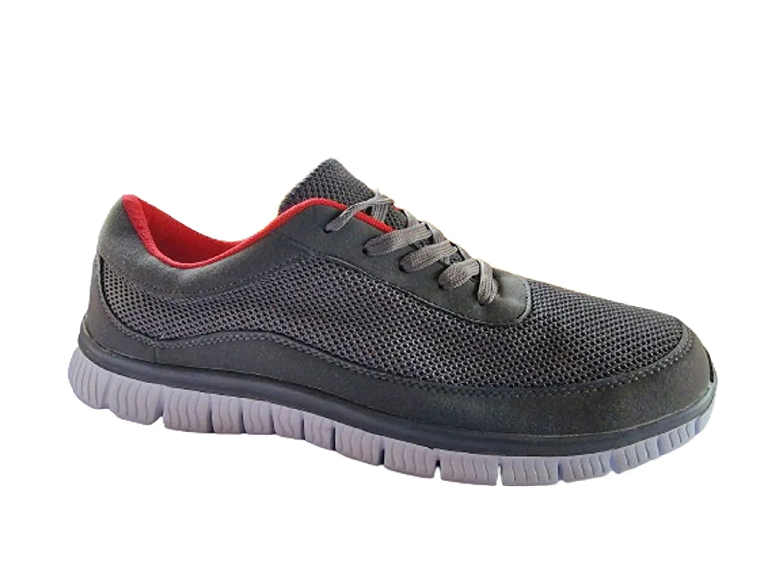 Cotton Traders Grey Lightweight Memory Foam Mens Trainers