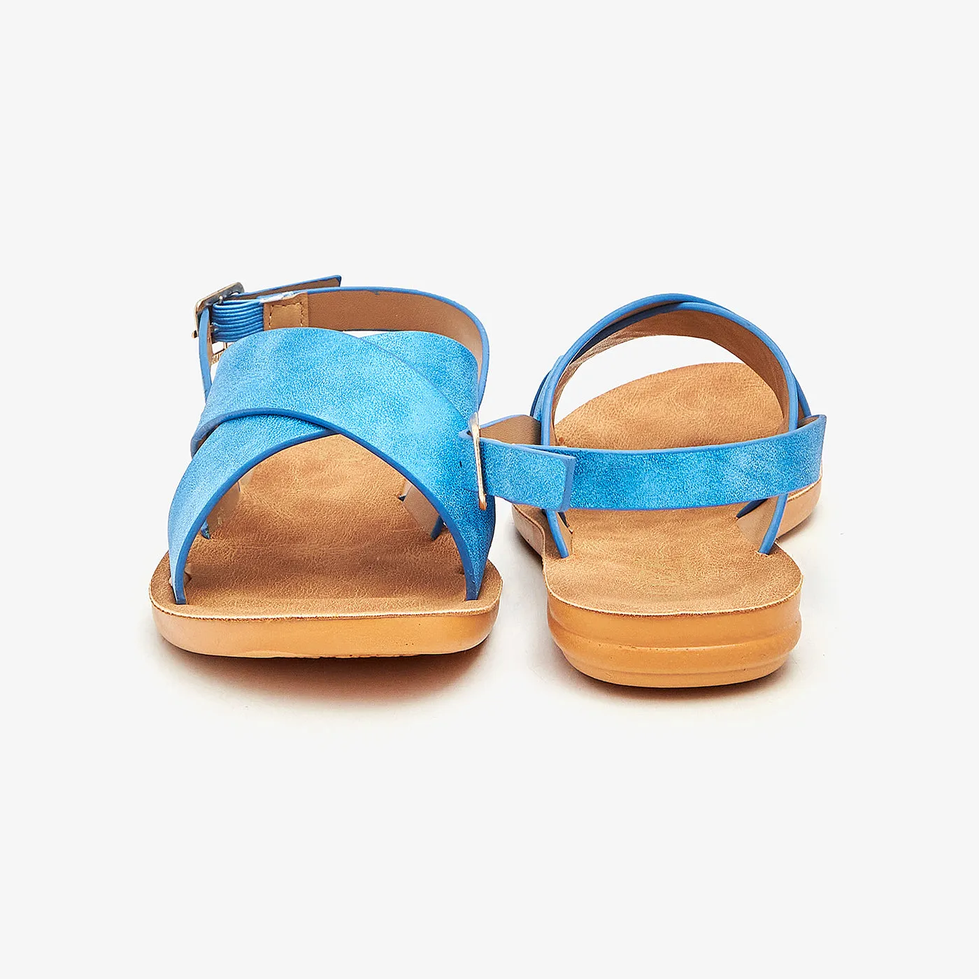 Cross-Strap Girls Sandals