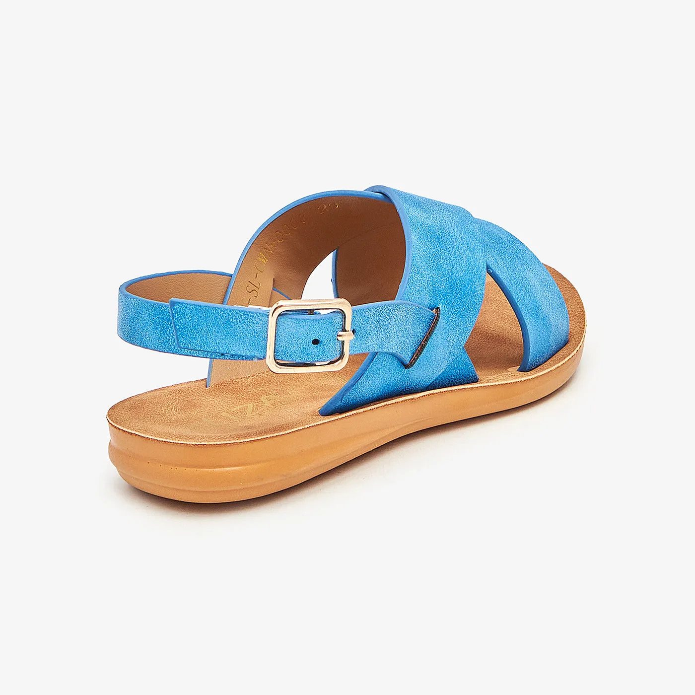 Cross-Strap Girls Sandals