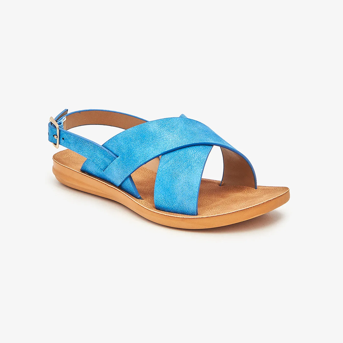 Cross-Strap Girls Sandals