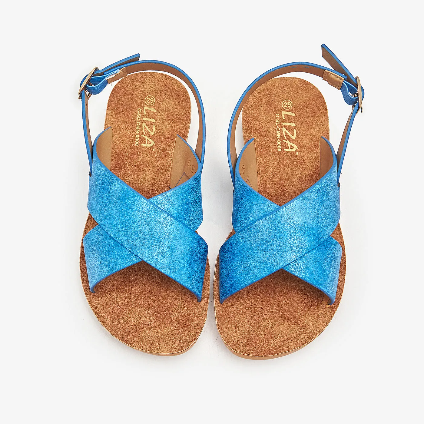 Cross-Strap Girls Sandals