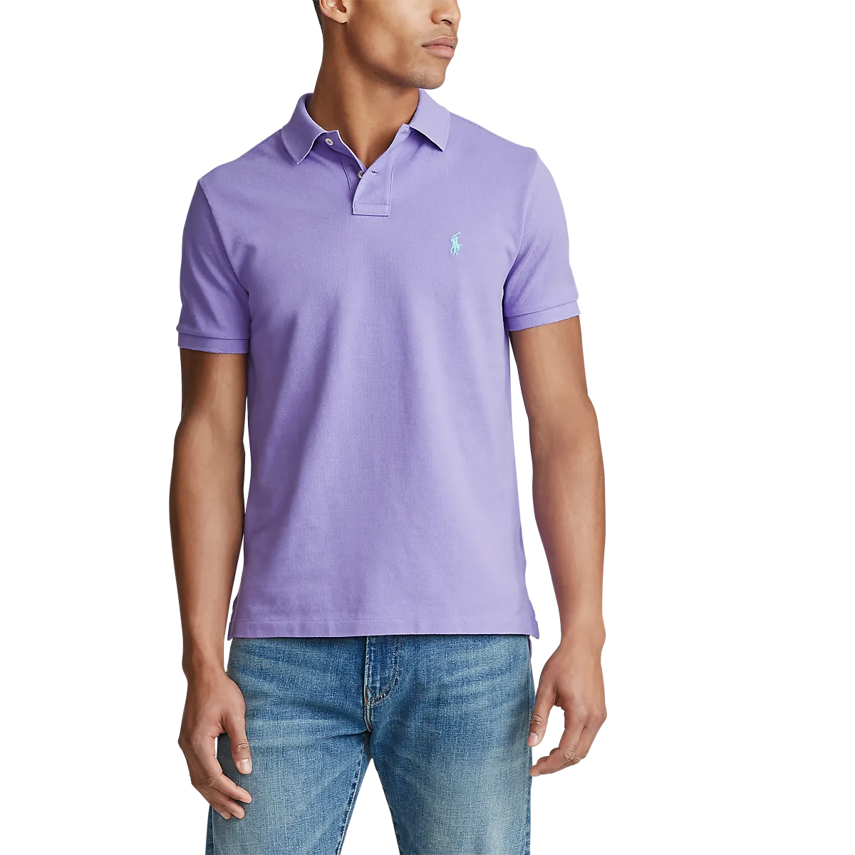 Custom Fit Mesh Polo - Purple