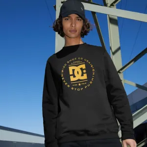 DC Men's IDC Shoes Printed Crew Neck Fleece Sweat Shirt