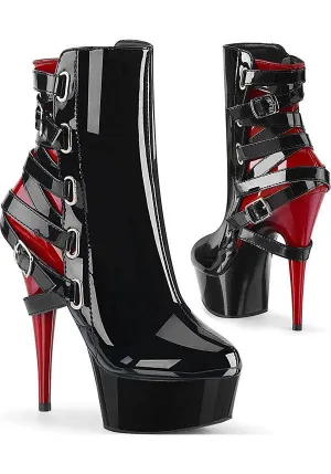 DELIGHT-1012 [Patent Black/Red] | PLATFORM BOOTS [PREORDER]