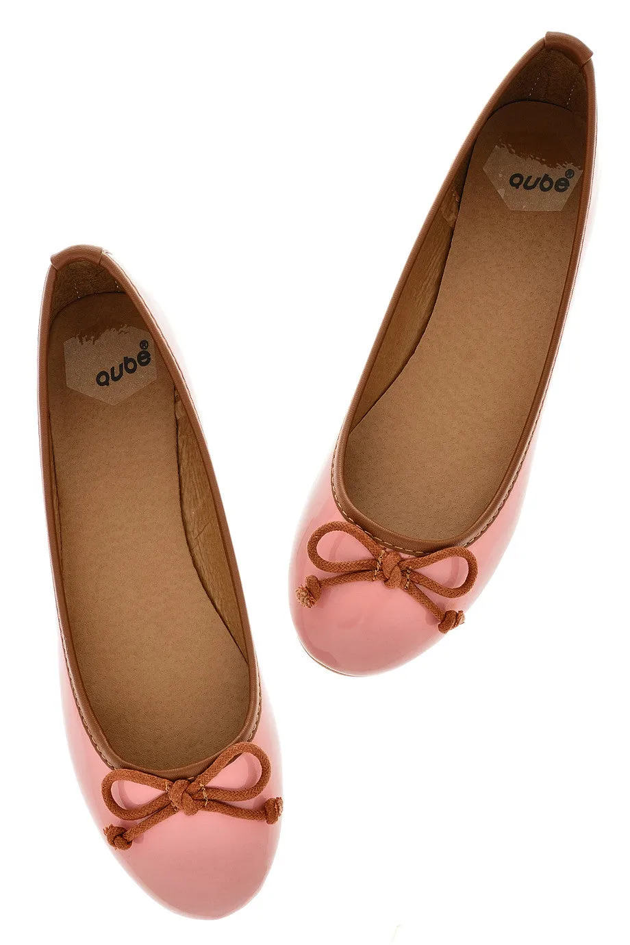 DEUX COULEUR Pink Patent Ballerinas