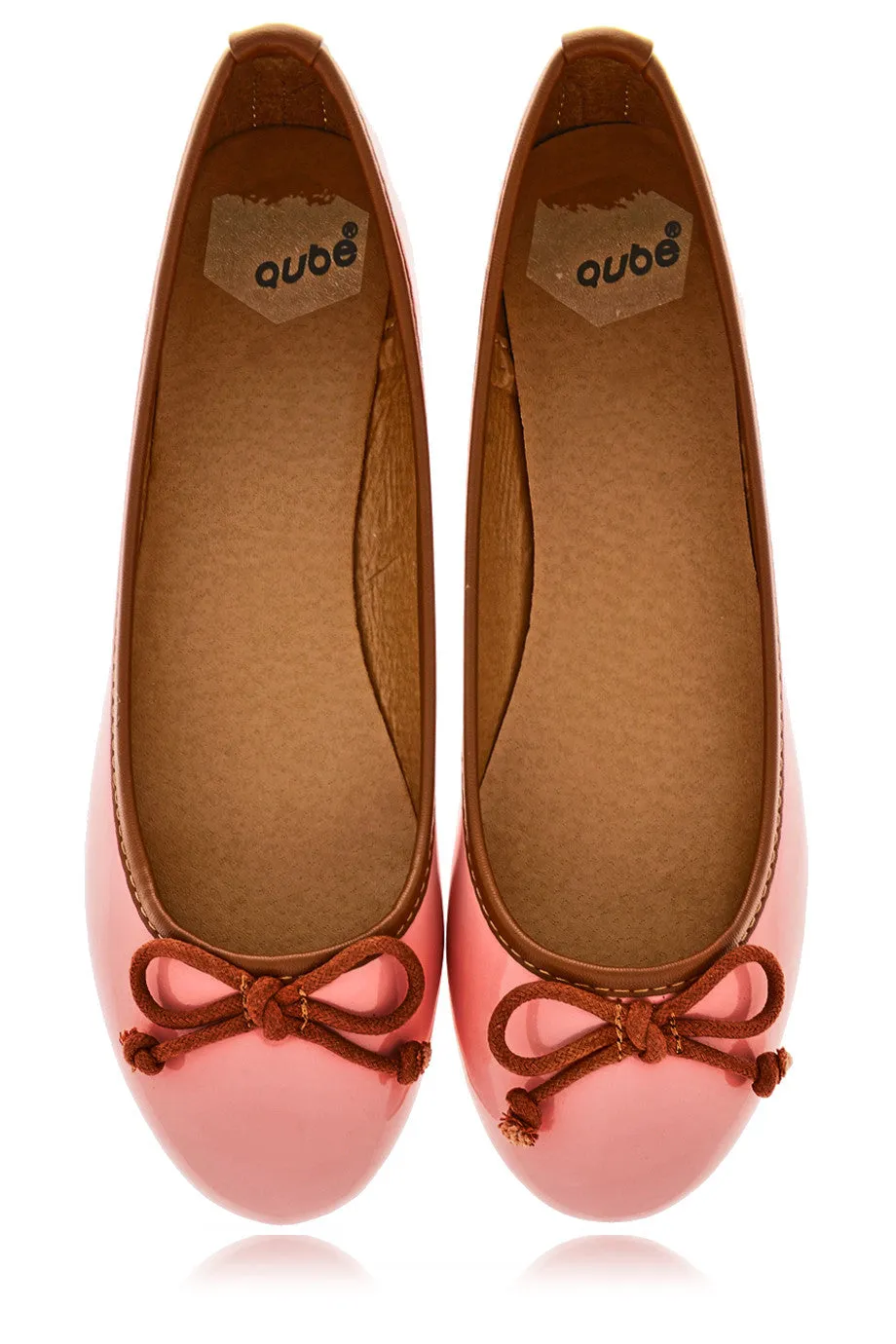 DEUX COULEUR Pink Patent Ballerinas