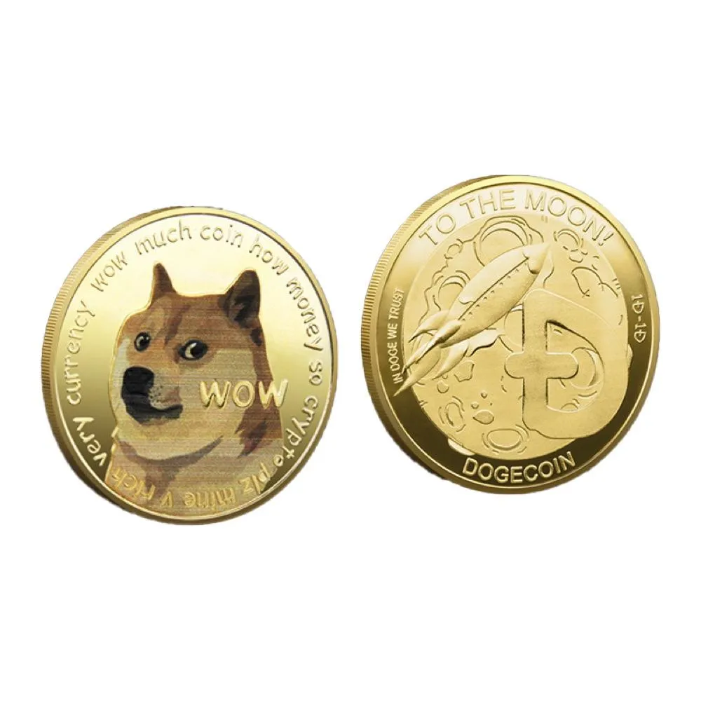 Dogecoin Coin Iced Out Frame Pendant V4