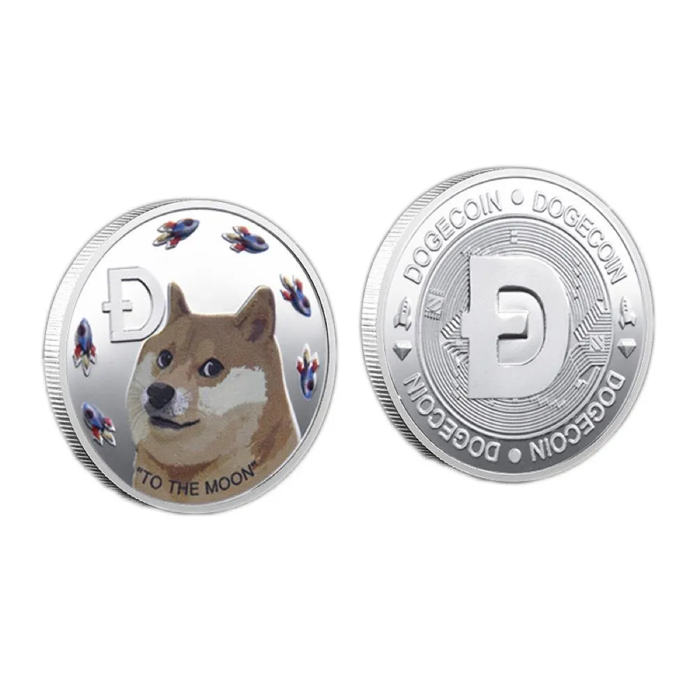 Dogecoin Coin Iced Out Frame Pendant V6