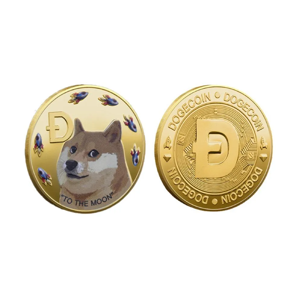 Dogecoin Coin Iced Out Frame Pendant V6