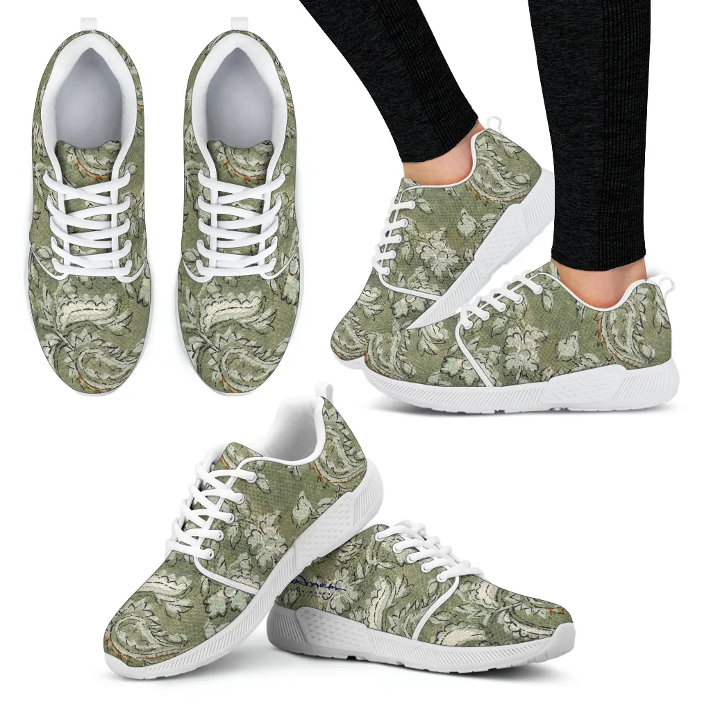 Floral Paisley Athletic Sneakers