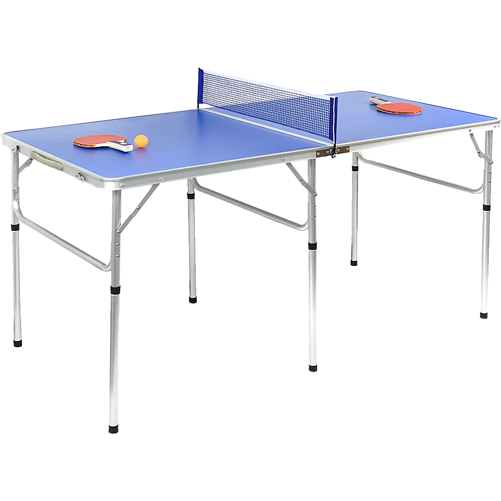 Foldable 152cm Ping Pong Table Set, PVC MDF, Indoor/Outdoor