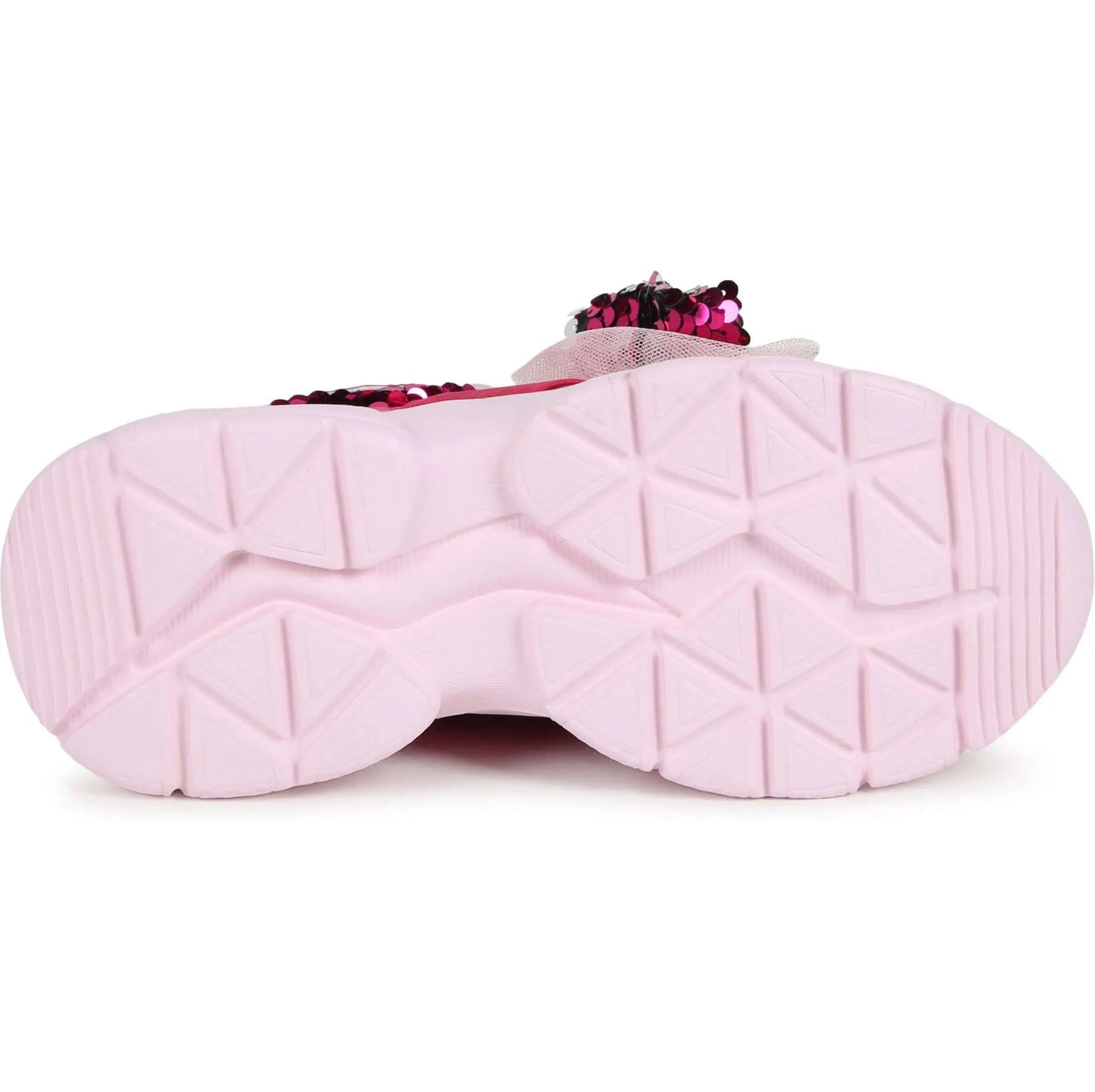 Girls Pink Bow Trainers