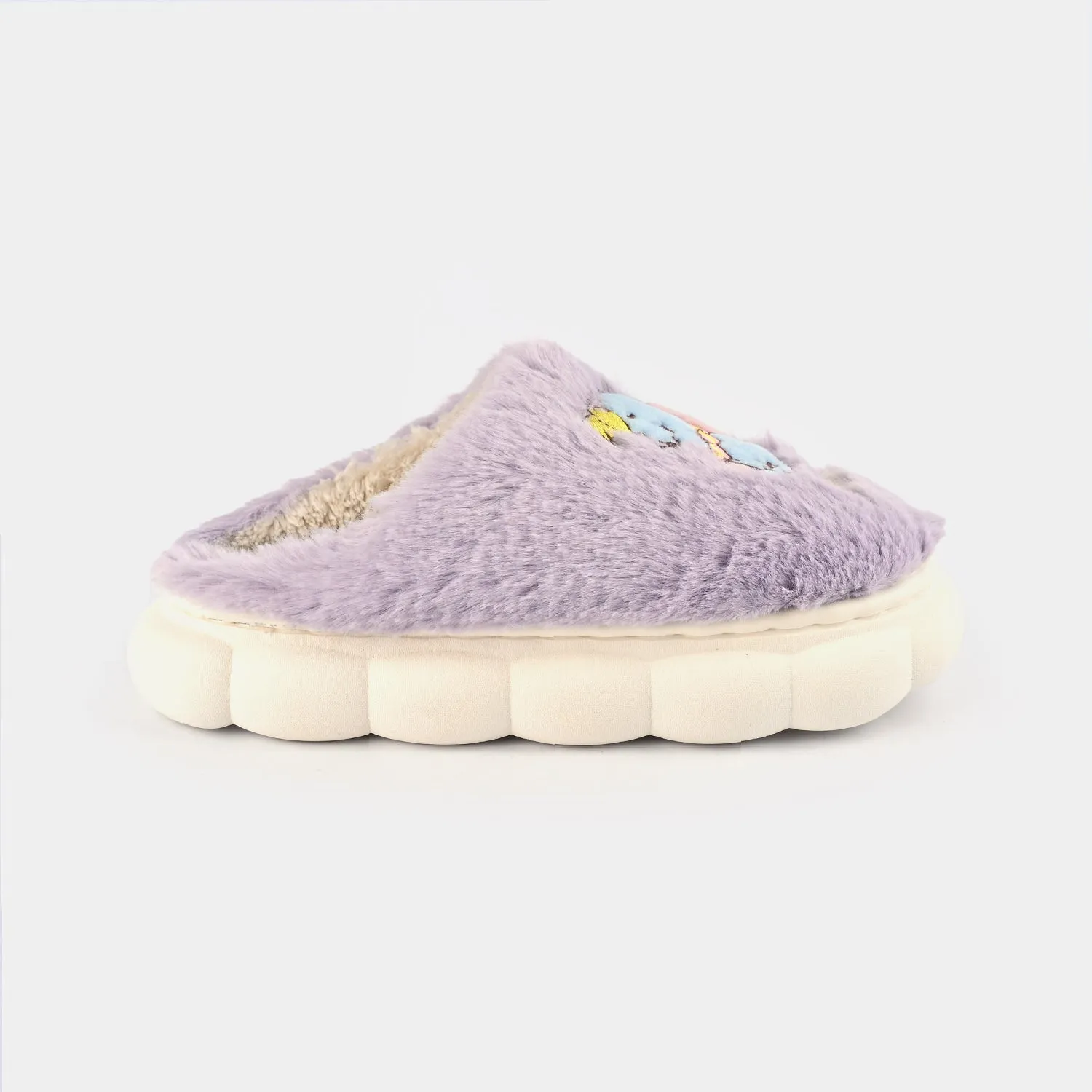 Girls Slipper Fur F4296-Purple