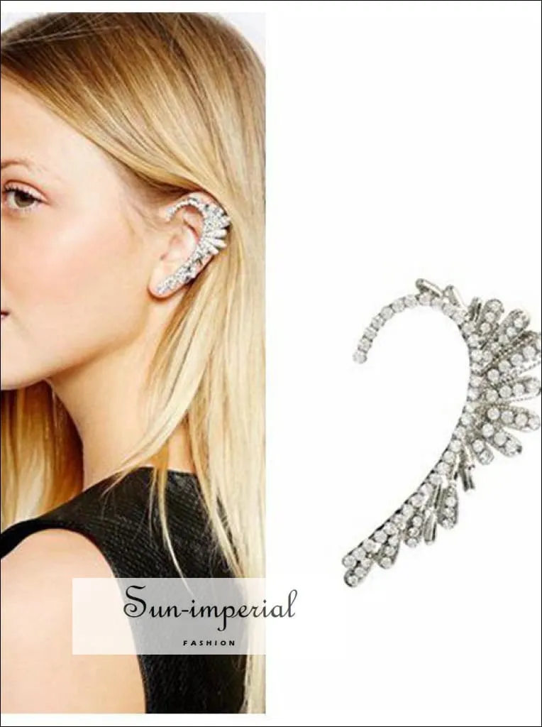 Gold/silver Rhinestone Lux Ear Cuff