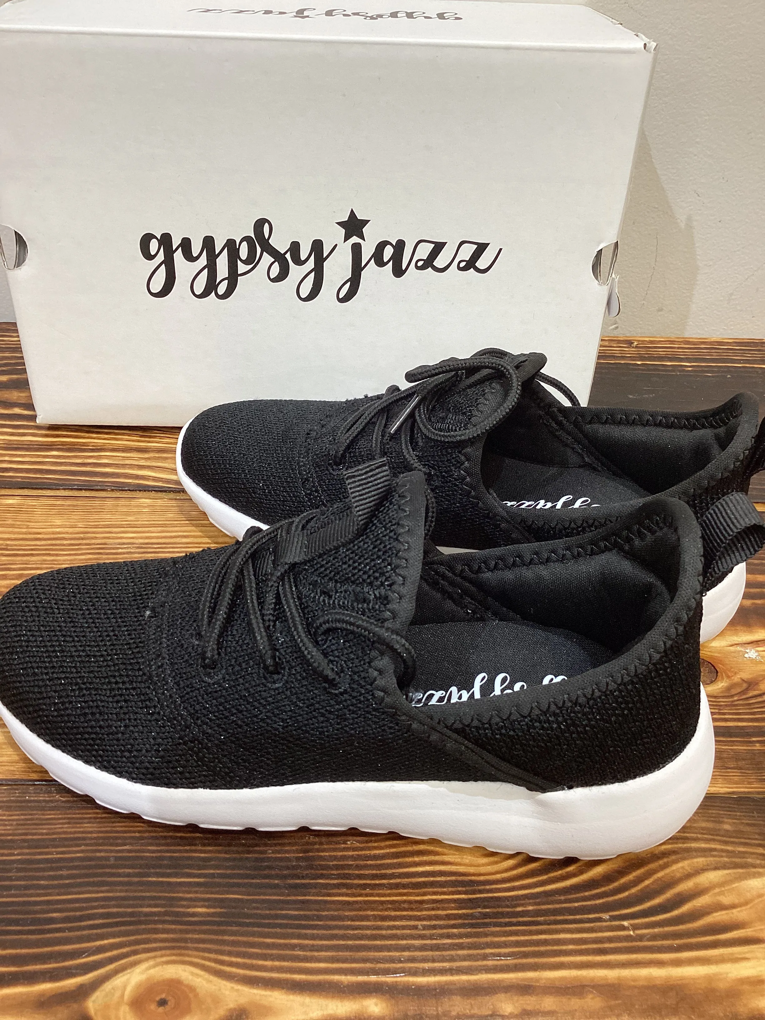 Gypsy Jazz Kid's Black Slip-on Shoes