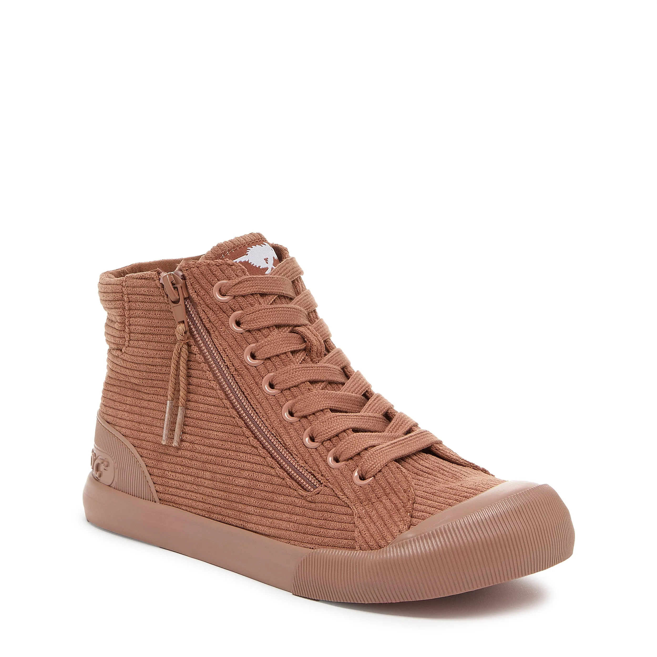 Jazzin Mauve Corduroy High-top Trainers