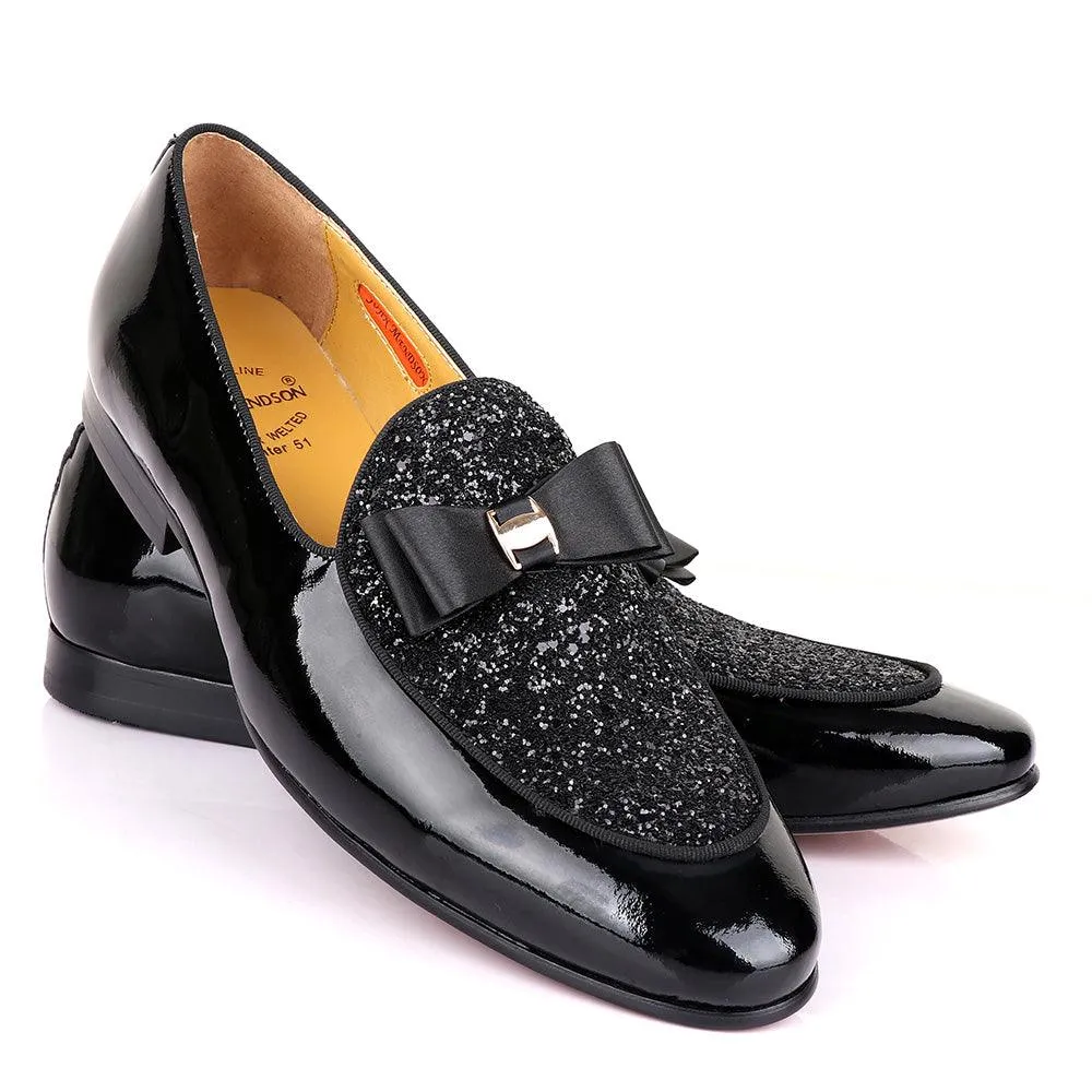 John Mendson Wetlips Stone With Bow Black Shoe