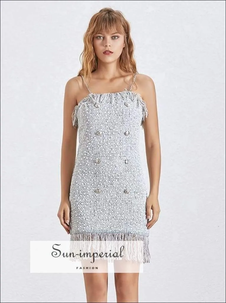 June Dress- Summer Sequined Mini Dress Party Women Sleeveless off Shoulder Spaghetti