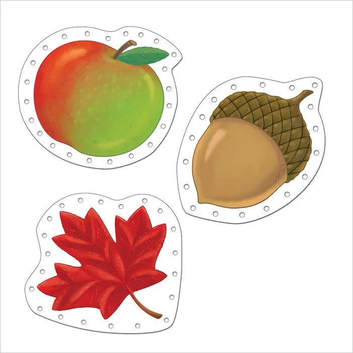 Lace and Trace Fall Shapes - Scholastic