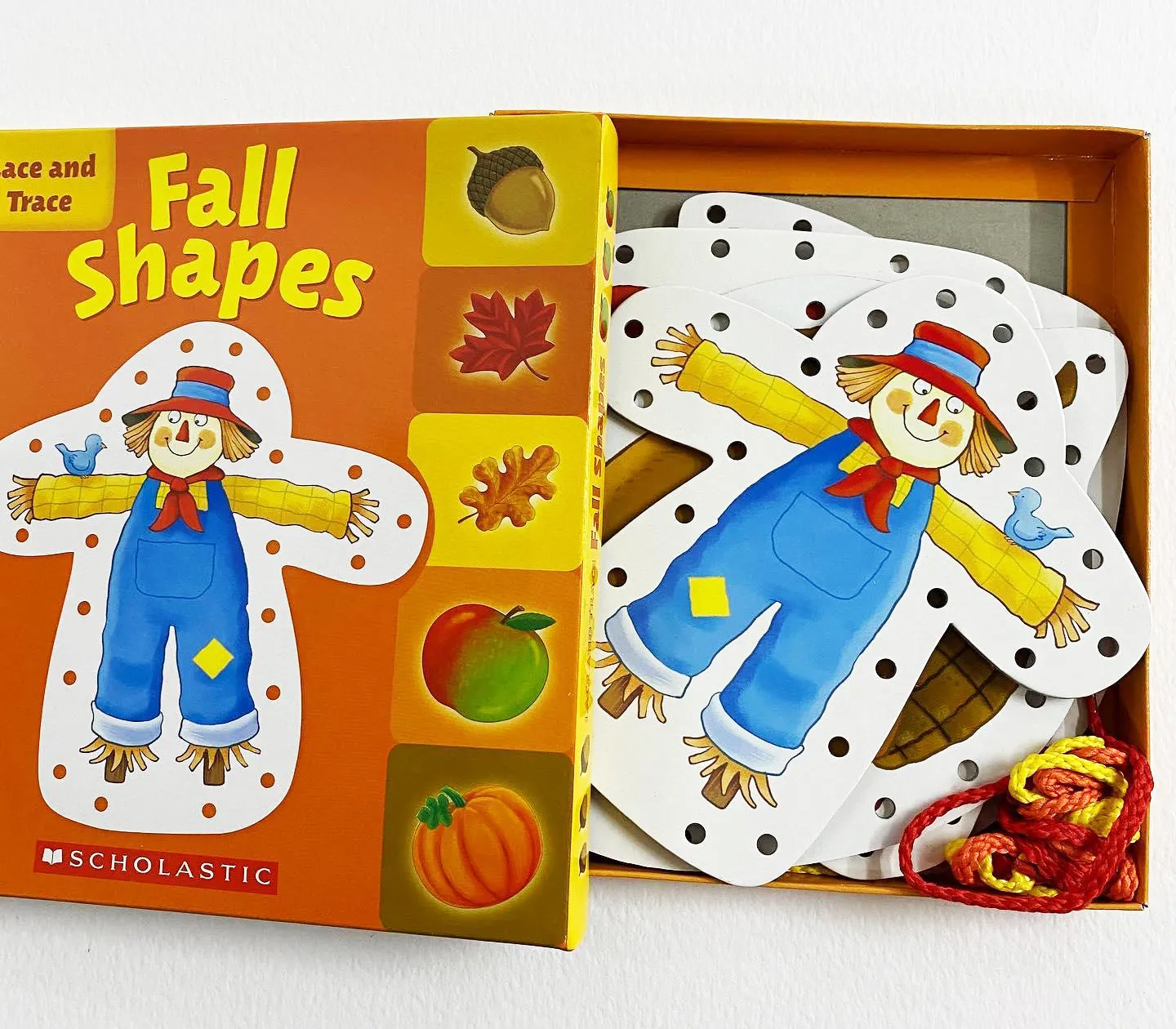 Lace and Trace Fall Shapes - Scholastic