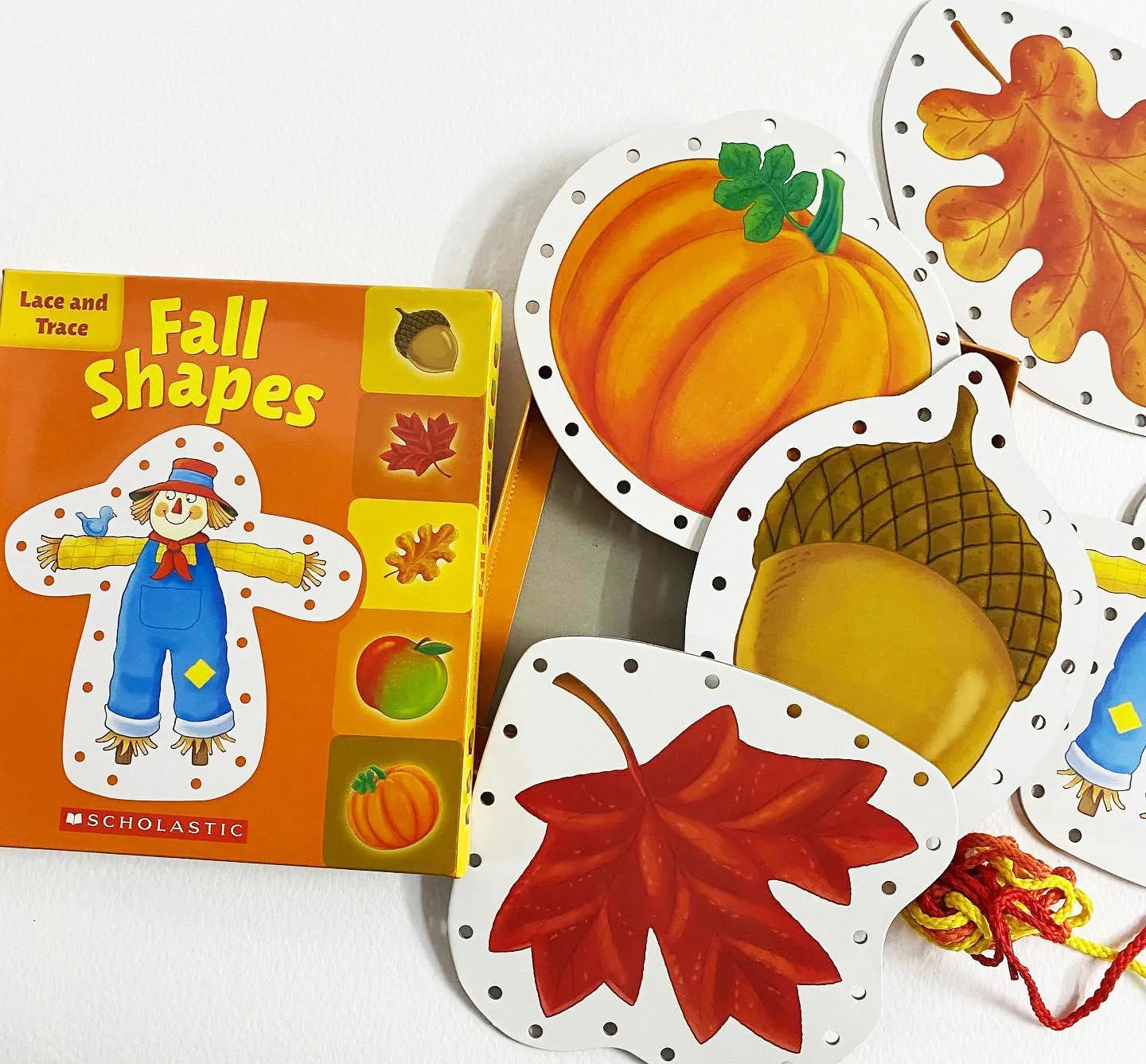 Lace and Trace Fall Shapes - Scholastic