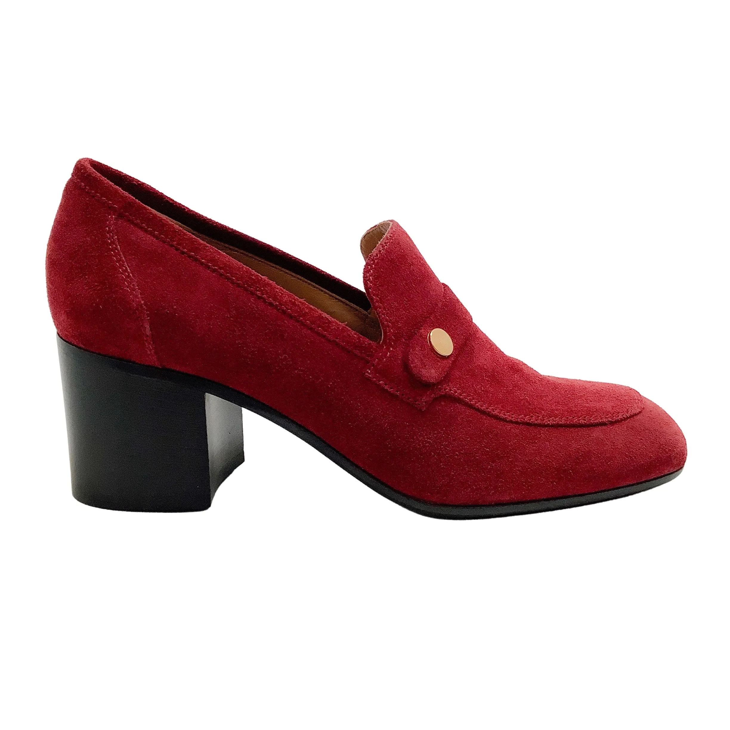 Laurence Dacade Wine Suede Tracy Loafer Pumps