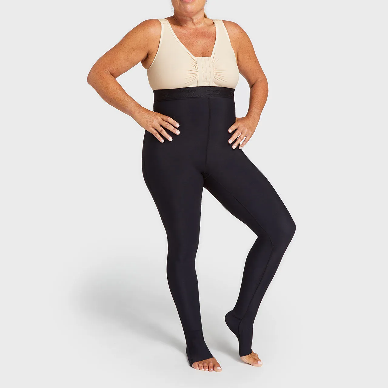 Lipedema Mid-State Everyday Management Legging with FlexFit Comfort Ankle™ | 15-20 mmHg | Style No.  LIEMLMS