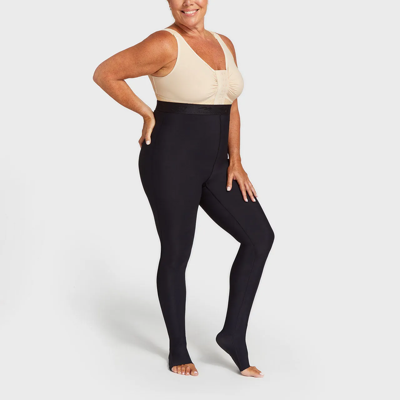 Lipedema Mid-State Everyday Management Legging with FlexFit Comfort Ankle™ | 15-20 mmHg | Style No.  LIEMLMS