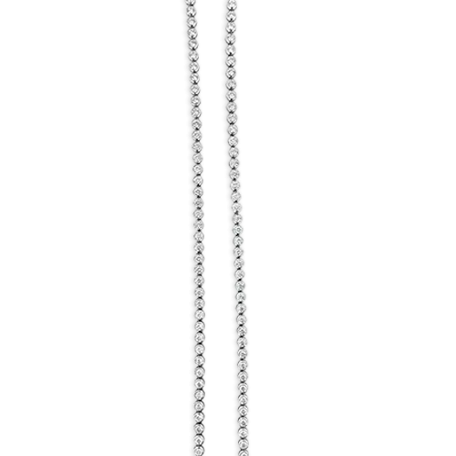 Long Diamond Tennis Necklace