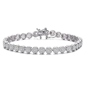 Louise FLower Cluster Tennis Bracelet